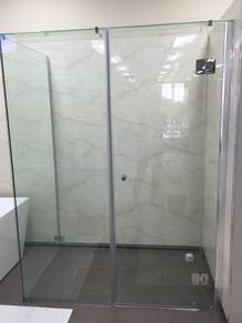 INSTALL SHOWER SCREEN l skrin mandian kering l
