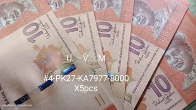Collectibles of Rm10 Notes 5pcs UNC #4-PK27-KA7977