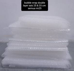 Bubble wrap double layer saiz 25 & 33 cm 