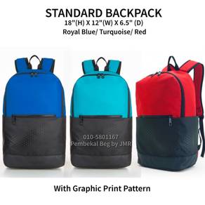 Backpack BP1610 (New Design) Beg Sekolah Bag Galas