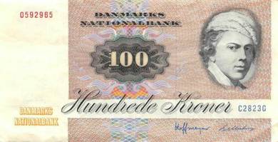 Denmark 100 kroner 1985 - Pick 51d  vf