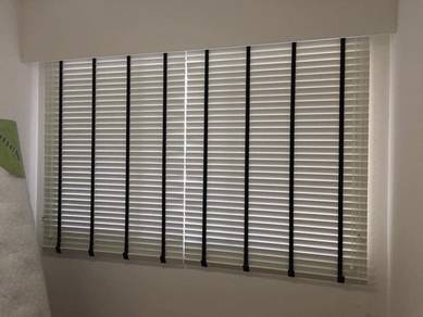 LANGSIR KAYU TIMBER l solid venetian blind curtain
