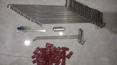 Rack hook, hook lock, detacher lock, semua 1 harga