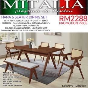 Quality Solid Wood 6 Seater Dining Set Sale