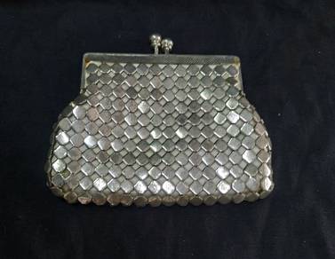 Vintage women metal purse, Soviet women wallet,