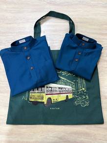 Baju Melayu Teal Blue Kids