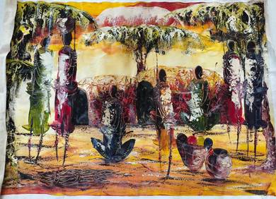 Oil on Canvas Painting. Nairobi, Kenya