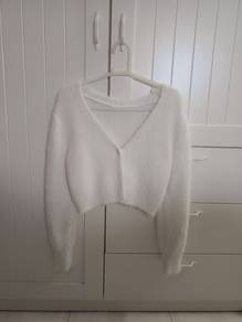 Fuzzy long sleeve cardigan