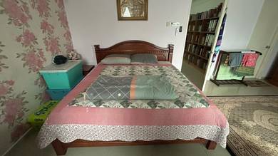 Katil Kayu Jati Utk Dijual (Tanpa Tilam) King Size