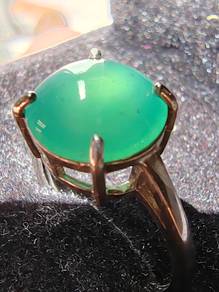 Giok Jadeite Jed Hijau Tua Gred "Glassy Ice" Burma