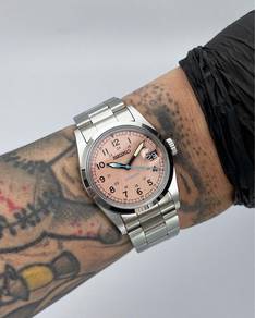 Custom Seiko Mod 36mm Salmon Field Explorer Acryli