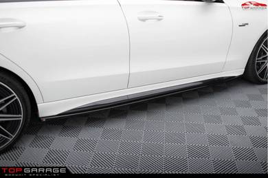 W206 Amg C63 Side Diffuser Lip Bodykit Skirt Black