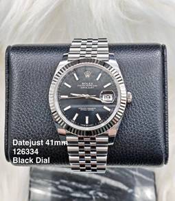 Rolex Datejust 41mm 126334 black white gold bezel