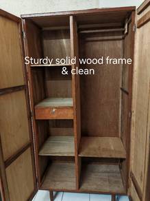 Vintage Mid-Century Wooden Wardrobe (Solid Structu