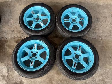 Rim te37 light blue 15 inch axia bezza myvi