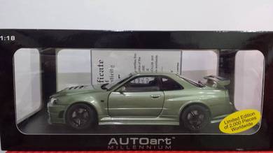1:18 Autoart GTR R34 Millenium Jade