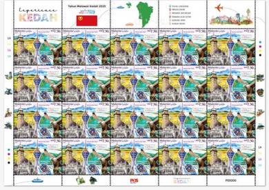 Mint stamp sheet Visit Kedah Malaysia 2025