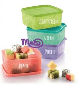 Tupperware Snowflake Square Round 400ml