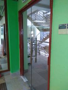 GLASS DOOR 12mm KALIS PECAH l pintu kaca clear
