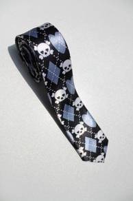 SLIM Kawaii Emo Girls Skull Crossbones WG Neck Tie