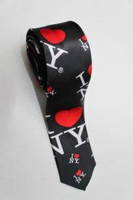 SLIM Patriotic I Love New York Cartoon Neck Tie