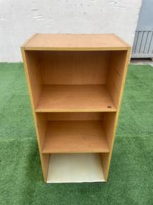 YE63C Rak Kayu 3 Tier Wooden Rack Shelf Oak