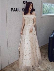 Cream star wedding prom evening dress gown RBP1193