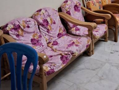 wood sofa