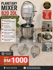 Planetary Mixer B20 20L | Baru Servis | 2 Bowl | B