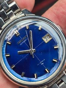 (A900) Vintage Blue Dial Seiko 7005 Watch