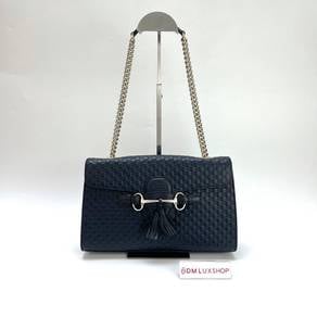 Preloved Gucci Navy Blue Emily Chain Shoulder Bag