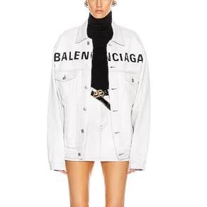 Balenciaga Chest Logo Denim Jacket
