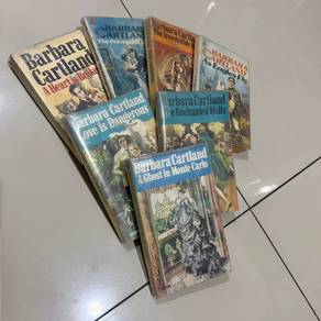 7 vintage Barbara Cartland romance novels