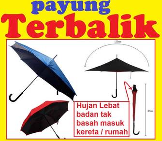 Payung Terbalik Inverted Reverse Umbrella Camping