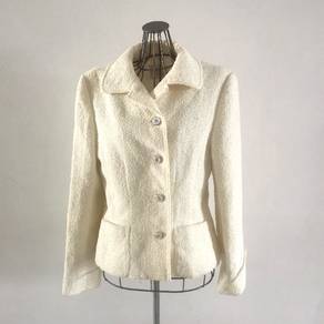 Harrods Cream Tweed Coat