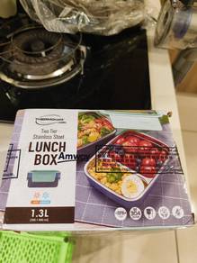 ThermoCafe Two Tier Stainless Steel Lunch Box 1.3L