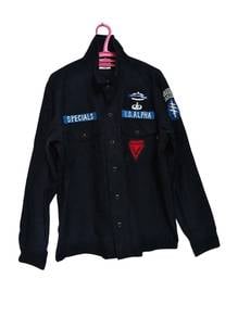 107.Alpha Industries Military Style Black Jacket L