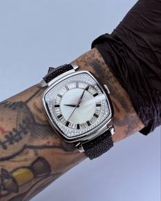 Custom Seiko Mod 38mm Black White MOP Diamond