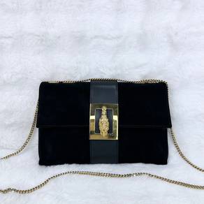 Gucci black tom ford-era suede bag WOC