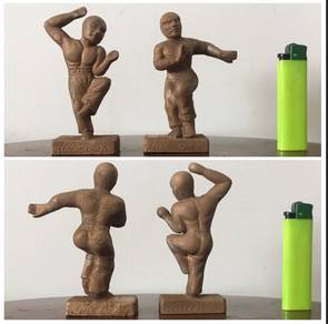 Vintage CAMUS brass KUNG-FU figurine