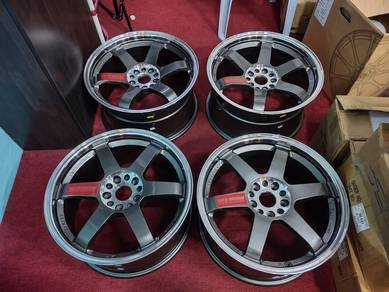 Rim 18 inci TE37 9.5JJ 8.5JJ FD2R MARK X HONDA EVO