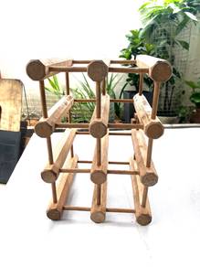 wooden wine rack