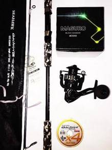 Maguro black 4000 combo seahawk gachiri solid rod