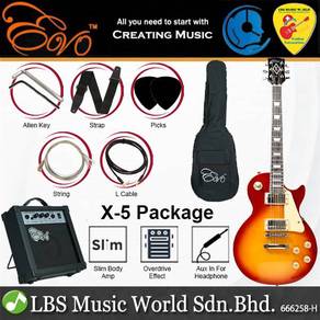 Evo X-5 Les Paul Electric Guitar Pack Cherry Red
