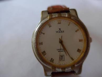 Volka Quartz Round White Dial Watch