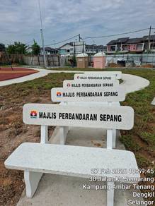 terazzo stone bench 