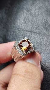 Cincin perak permata imperial topaz