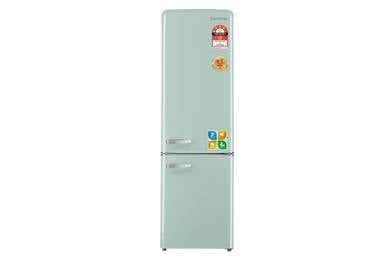 ISONIC Double Door Vintage Fridge (Light Green)