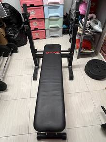 VIGOR Bench Press Flat Bench + Rak Barbell - Home 