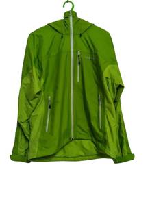 835.Montbell Women's L Green Hooded Waterproof Jac